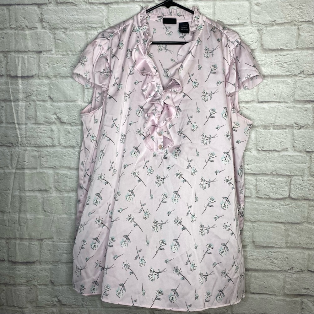 Torrid Pink Floral Blouse 3X